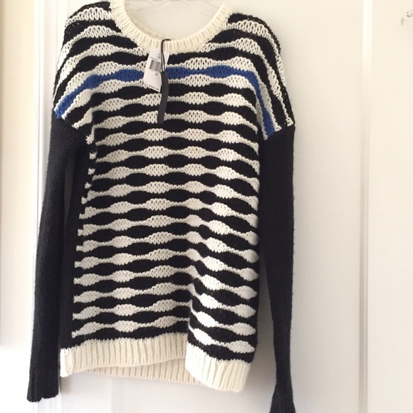 Tibi  Chunky Knit Wavy Stripes Sweater - Picture 3 of 7